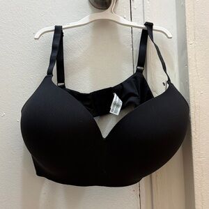 NWT No Boundaries Black Women's Intimate Comfy T-Shirt Bra XXXL